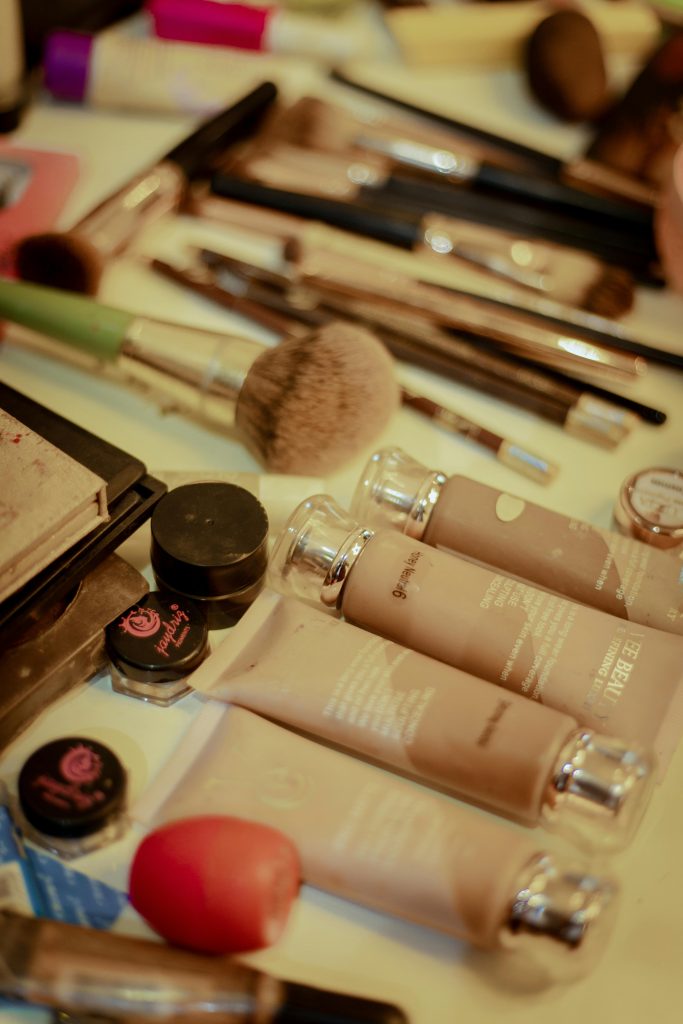 showcasing makeup accessories from Lily and Lace online fashion boutique